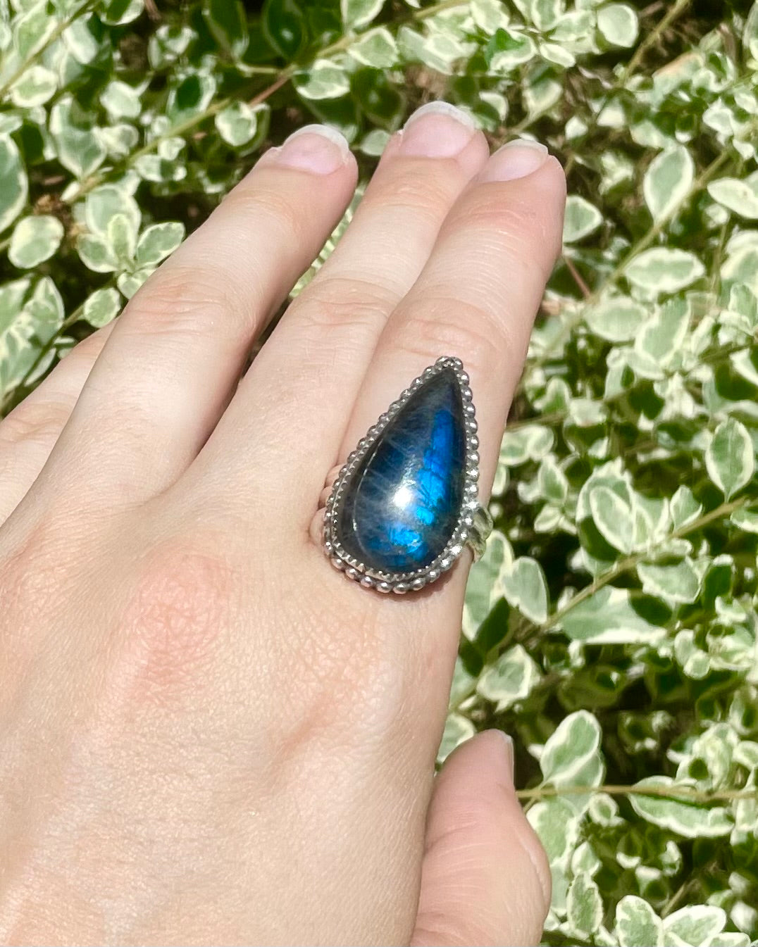 Midnight Labradorite Ring Size 8.5