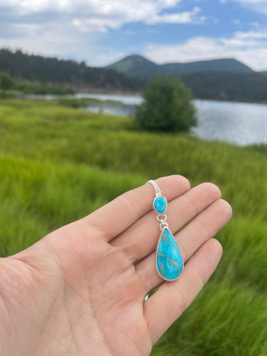 Turquoise Mountain Drop Necklace