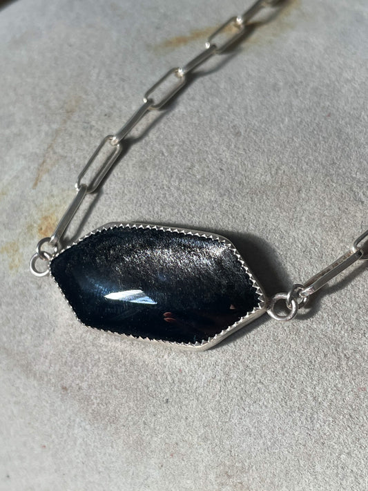 Gold Sheen Obsidian Choker