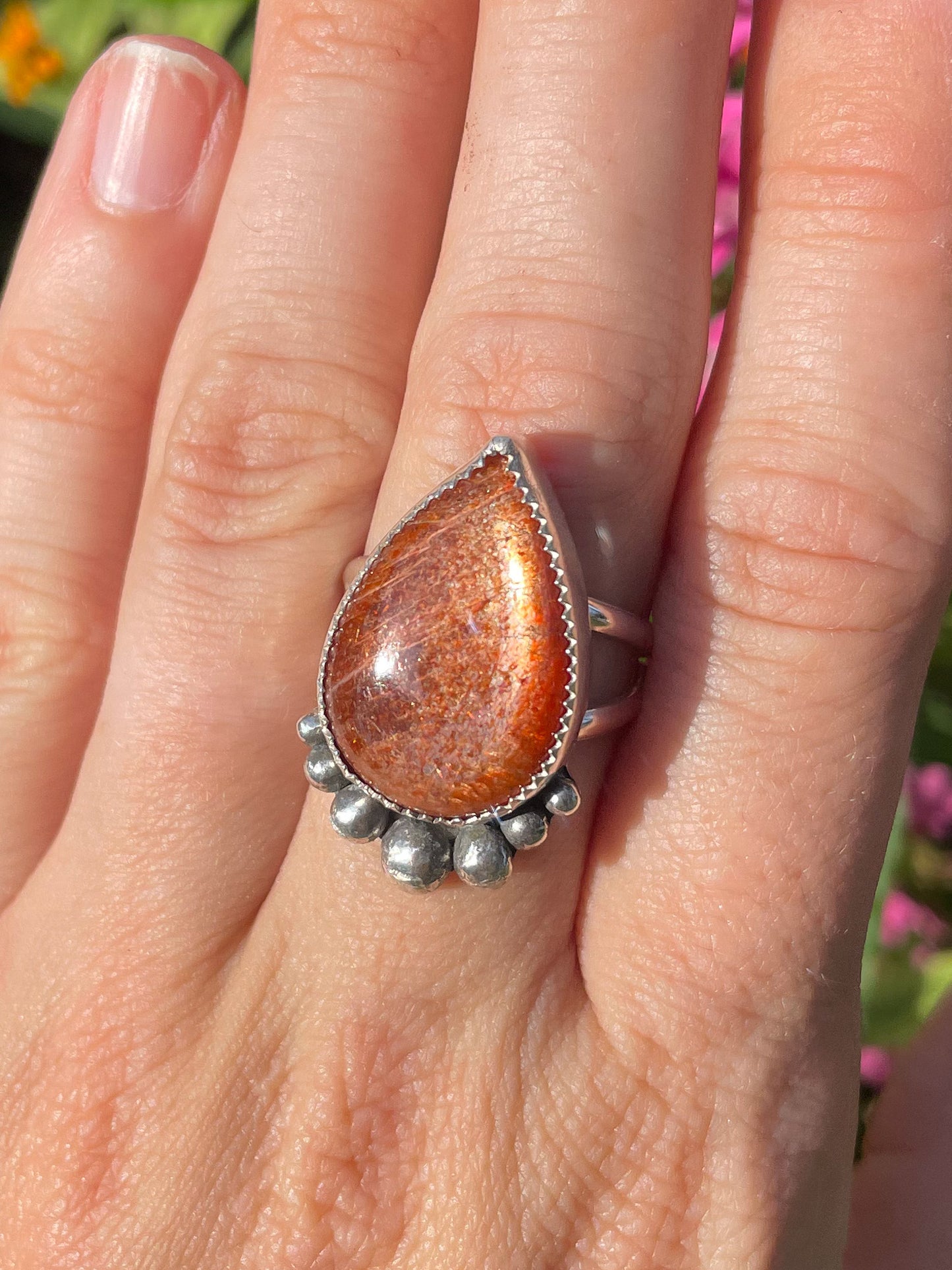 Sunstone Statement Ring (Size 8.5)