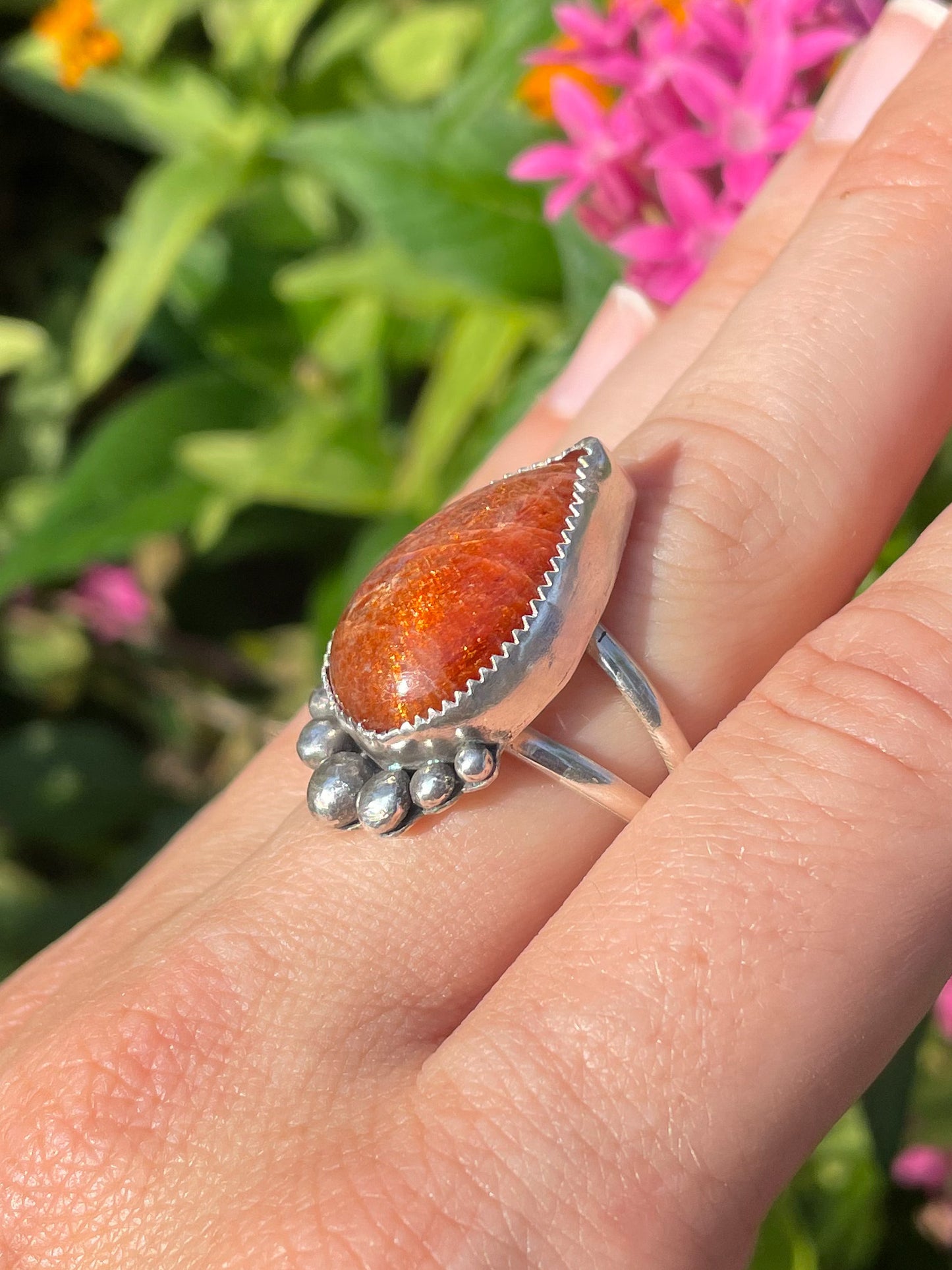 Sunstone Statement Ring (Size 8.5)