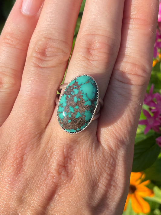 Bamboo Turquoise Ring (Size 8)