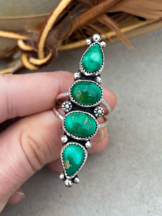 Emerald Valley Turqoise Gypsy Ring (Size 7.5)