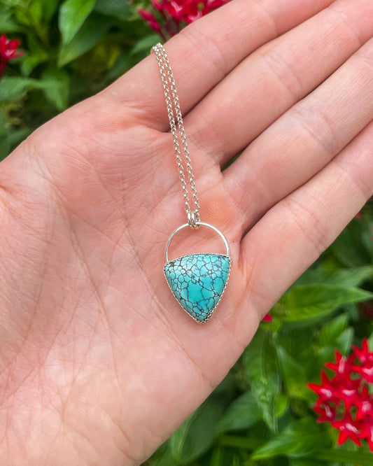 Blue Moon Turquoise Trillion Cut Necklace