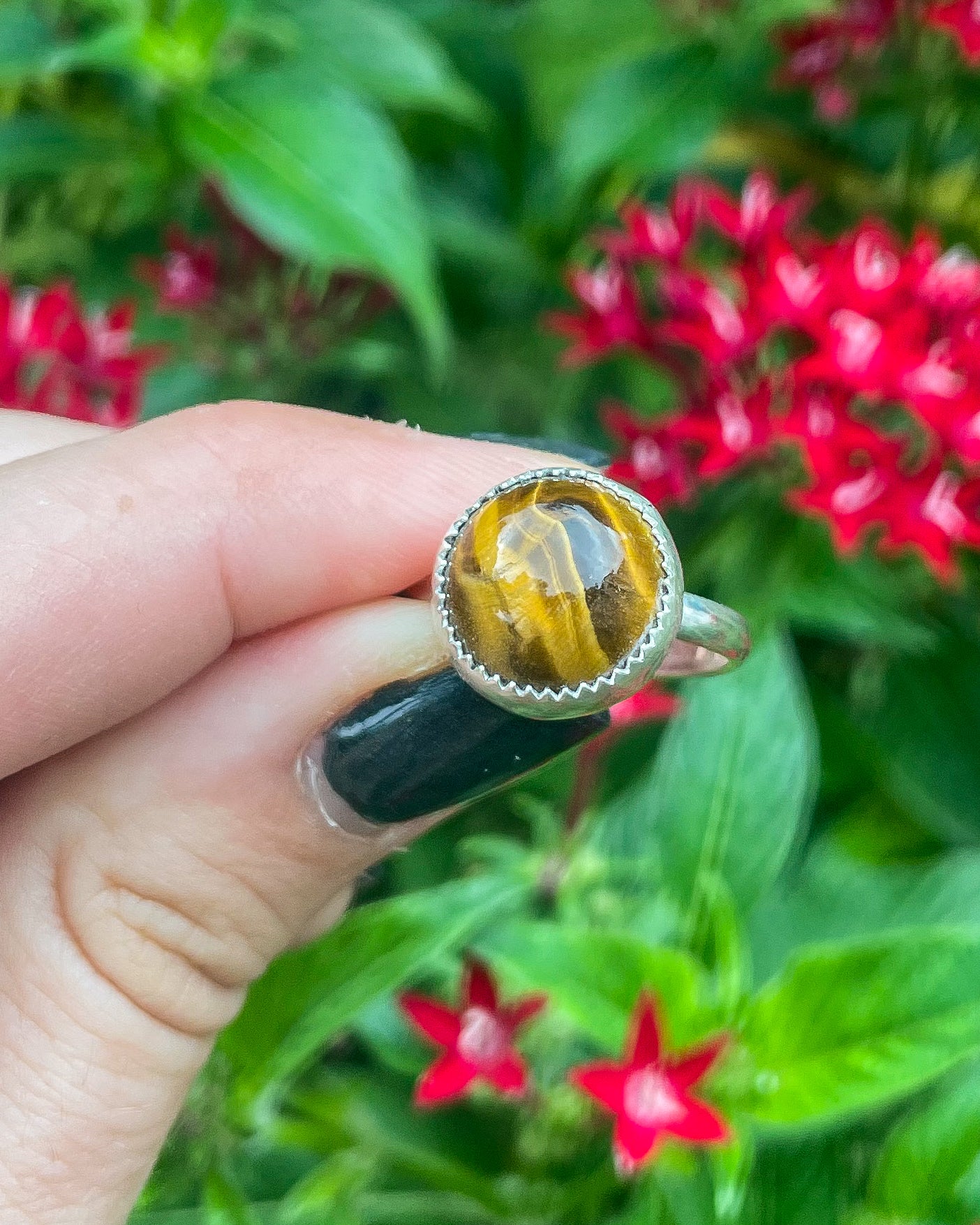 Tiger’s Eye Round Everyday Ring