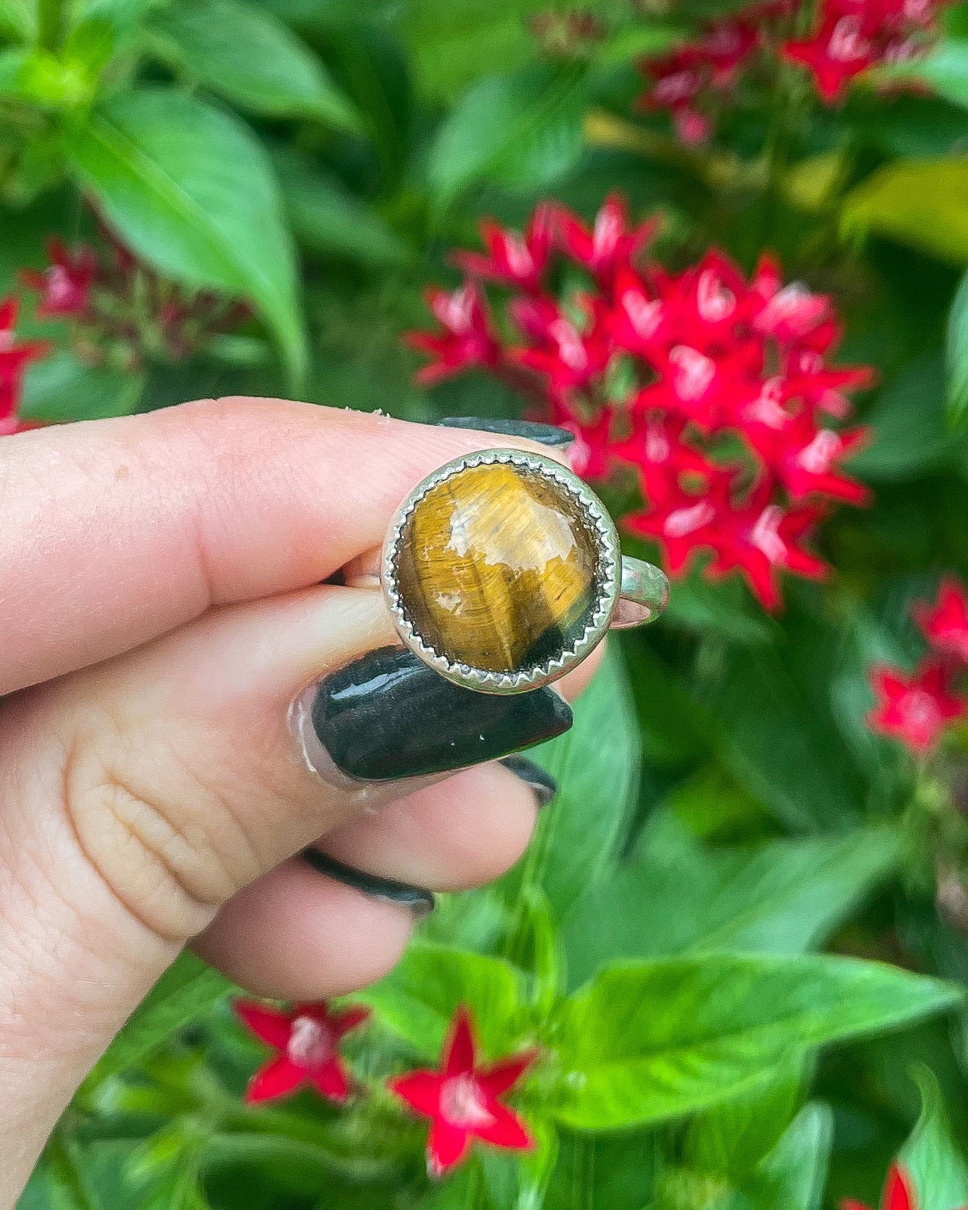 Tiger’s Eye Round Everyday Ring