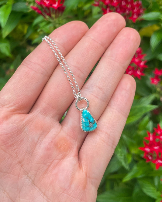 Dainty White Water Turquoise Everyday Necklace