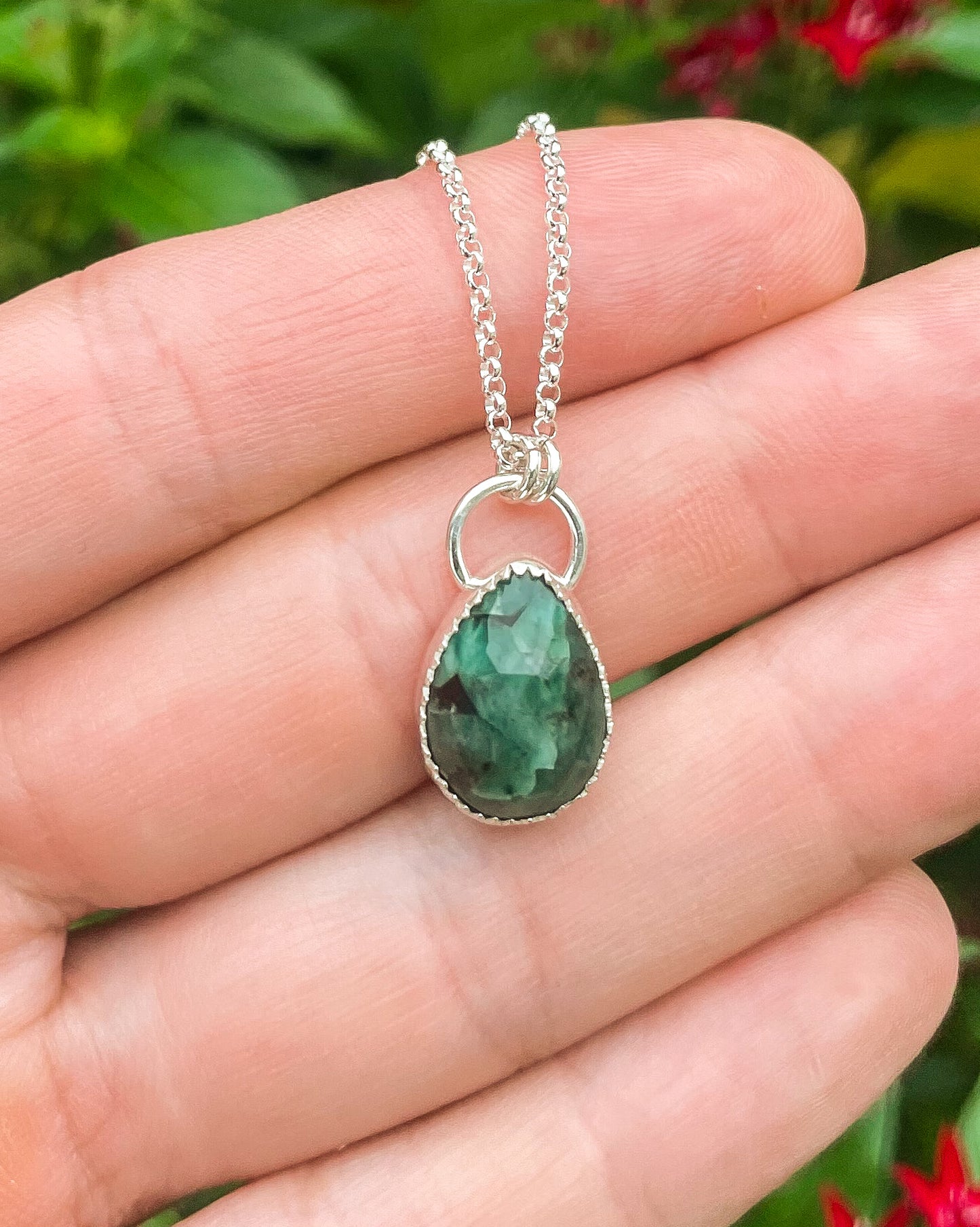 Natural Emerald Everyday Necklace