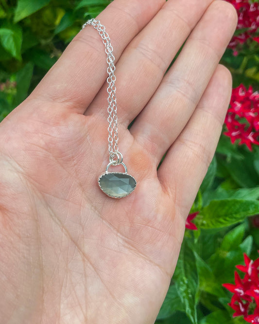 Grey Moonstone Everyday Necklace